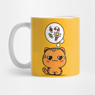 Kitty cat Christmas candy crave Mug